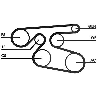 Continental Ctam Keilrippenriemen [Hersteller-Nr. 7PK2000] für Mercedes-Benz, Nissan, Opel, Renault, Toyota von CONTINENTAL CTAM