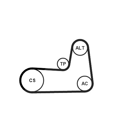 Continental Ctam Keilrippenriemensatz [Hersteller-Nr. 5PK1125K1] für Mitsubishi, Nissan, Opel, Renault, Vauxhall von CONTINENTAL CTAM