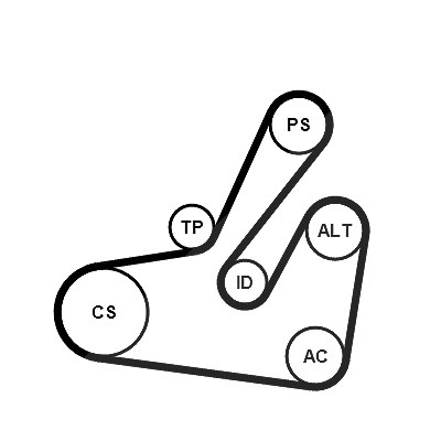 Continental Ctam Keilrippenriemensatz [Hersteller-Nr. 6PK1795K2] für Mitsubishi, Opel, Renault, Vauxhall von CONTINENTAL CTAM