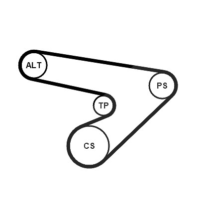 Continental Ctam Keilrippenriemensatz [Hersteller-Nr. 6PK1725K1] für Opel von CONTINENTAL CTAM
