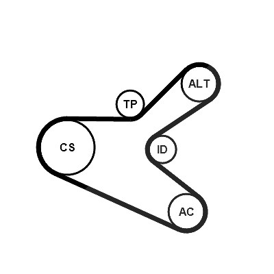 Continental Ctam Keilrippenriemensatz [Hersteller-Nr. 6PK1153K2] für Citroën, Peugeot von CONTINENTAL CTAM