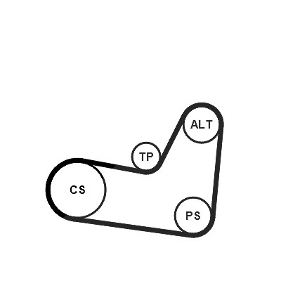 Continental Ctam Keilrippenriemensatz [Hersteller-Nr. 6PK1070K2] für Seat, Skoda, VW von CONTINENTAL CTAM