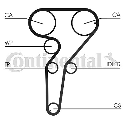 Continental Ctam Zahnriemensatz [Hersteller-Nr. CT880K2] für Fiat, Lancia von CONTINENTAL CTAM