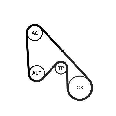 Continental Ctam Keilrippenriemensatz [Hersteller-Nr. 5PK1145K1] für Fiat, Ford, Lancia von CONTINENTAL CTAM