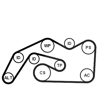 Continental Ctam Keilrippenriemensatz [Hersteller-Nr. 6PK2490K1] für Audi von CONTINENTAL CTAM