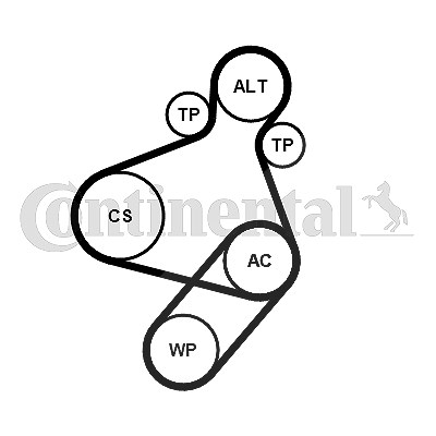 Continental Ctam Keilrippenriemensatz [Hersteller-Nr. 7PK1190EXTRAK1] für Volvo von CONTINENTAL CTAM