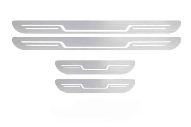 4 Teiliges Auto Edelstahl Türschweller Schutz Rutschfester Einstiegsleisten, für B&ENZ GLK (X204) 2012-2015 Dekoratives Zubehör,normal-C-Silver von COOKENG
