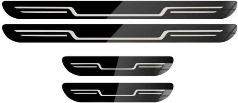 4-teiliges Edelstahl-Türschweller-Schutzset kompatibel für Skoda Octavia IV Combi 2019 2020 2021 2022 2023 2024 2025, Kratzfeste Pedalabdeckung,normal-A/Black von COOKENG