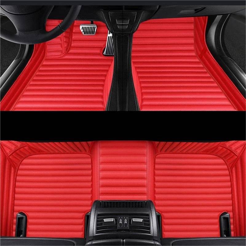 Antirutschmatten Autofußmatten-Teppich Für Mercedes Für B&ENZ Für E-Klasse W211 W212 W213 2019-2023 LHD-Fußmatten, wasserdichte Fußmattenteppiche Autofußmatten,X-2-Rot von COOKENG