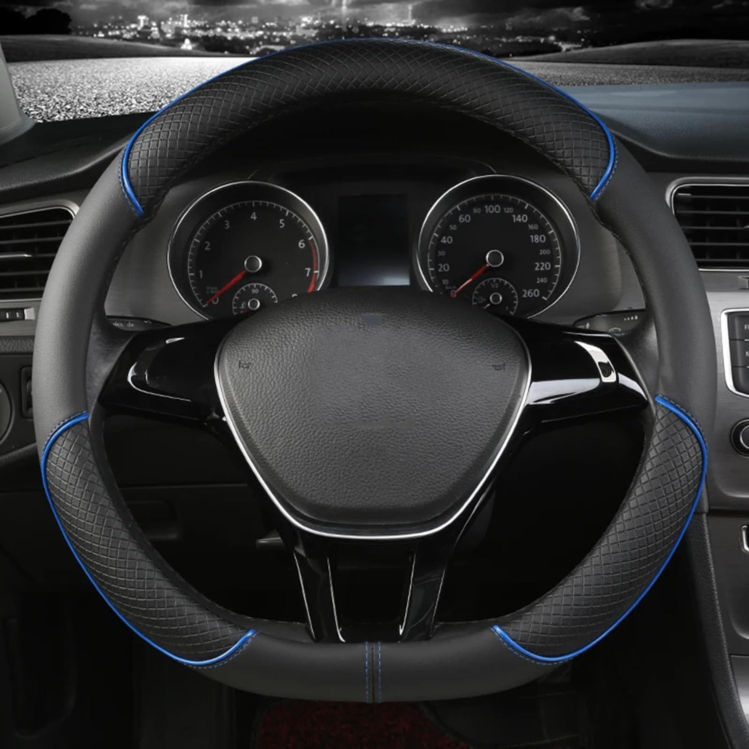 Auto Lenkradbezug,für Mitsubishi ASX 2010-2024,Mikrofaser Leder Lenkradbezug Anti-rutsch Atmungsaktives Bequem Innenraum Auto Zubehör,TypeD-B-Blue Auto Lenkradbezug,für Mitsubishi ASX 2010-2024,Mikrofaser Leder Lenkradbezug Anti-rutsch Atmungsaktives Bequem Innenraum Auto Zubehör,TypeD-B-Blue von COOKENG