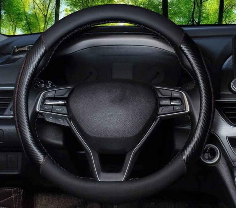 Auto Lenkradbezug für Nissan Qashqai J12 e-Power 2023-2024, Rutschfester Lenkradbezug Atmungsaktives Bequem Mode Innenraum Auto Zubehör,normal-A Black Auto Lenkradbezug für Nissan Qashqai J12 e-Power 2023-2024, Rutschfester Lenkradbezug Atmungsaktives Bequem Mode Innenraum Auto Zubehör,normal-A Black von COOKENG