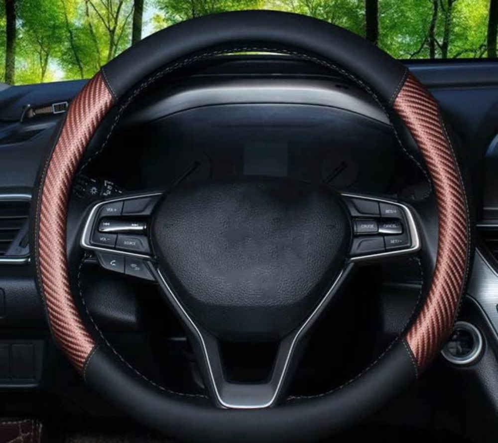 Auto Lenkradbezug für Nissan Qashqai J12 e-Power 2023-2024, Rutschfester Lenkradbezug Atmungsaktives Bequem Mode Innenraum Auto Zubehör,normal-E Black Coffee Auto Lenkradbezug für Nissan Qashqai J12 e-Power 2023-2024, Rutschfester Lenkradbezug Atmungsaktives Bequem Mode Innenraum Auto Zubehör,normal-E Black Coffee von COOKENG