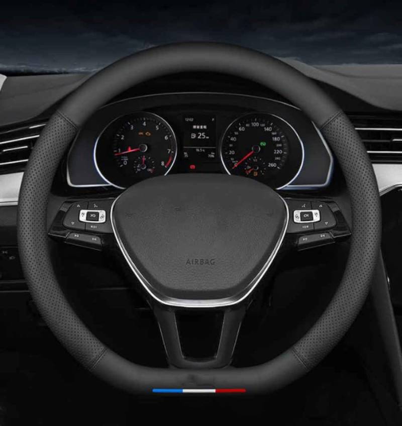 Auto Lenkradbezug für VW TAYRON 2019-2024, LenkradhüLlen rutschfest Atmungsaktive Lenkradschoner Auto Lenkrad Schutzhülle Lenkradschutz Dekoration Zubehör,DType-C von COOKENG
