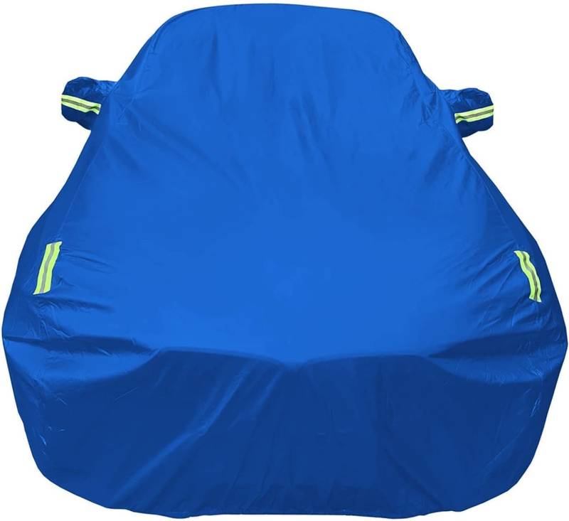 Autoabdeckung für Citroen DS3 2009-2014, Säurefest Staubdicht UV Beständig Kratzfest wasserdichte Autoabdeckung mit Reflektierenden Streifen,normal-Blue-Plus-Cotton von COOKENG