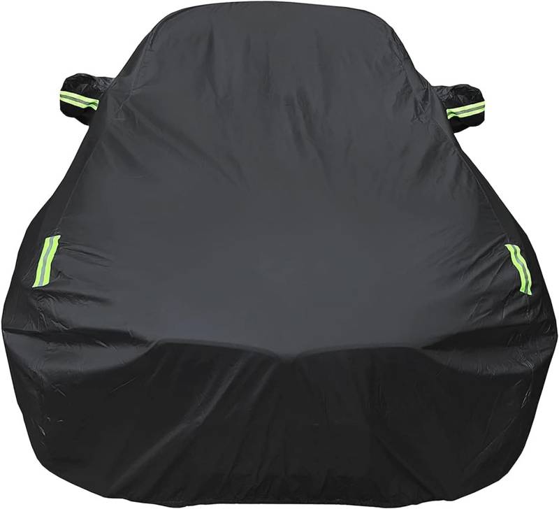 Autoabdeckung für Citroen Synergie 1994-2002, Säurefest Staubdicht UV Beständig Kratzfest wasserdichte Autoabdeckung mit Reflektierenden Streifen,normal-Black-Plus-Cotton von COOKENG