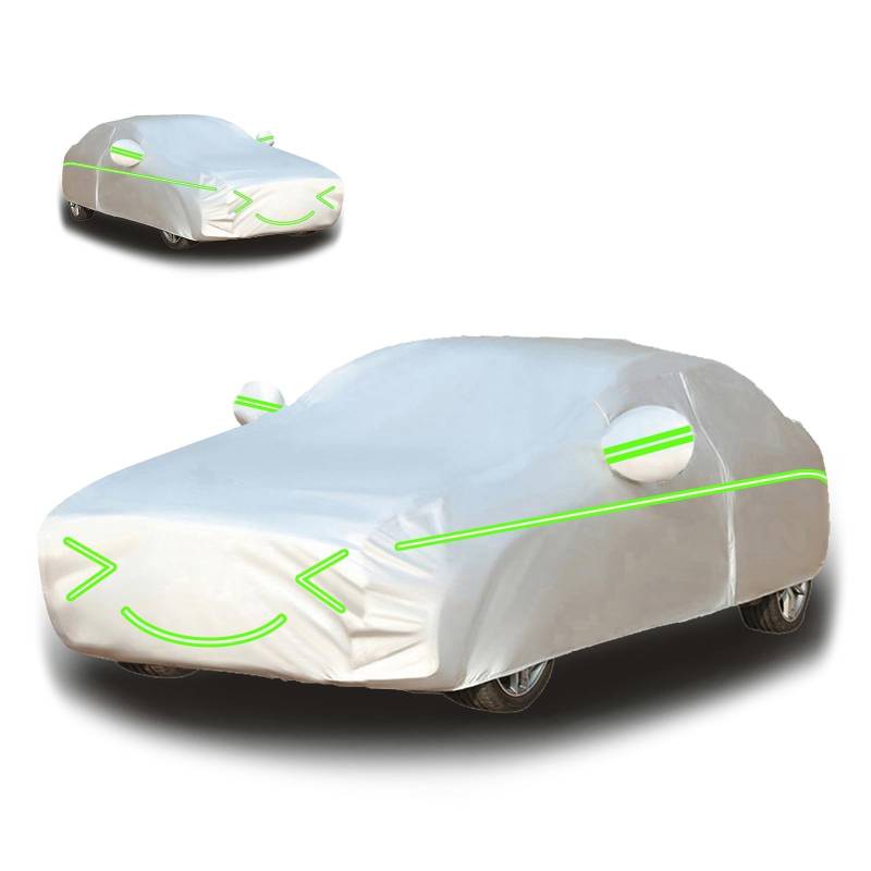 Autogarage Abdeckung Hagelschutz für Mercedes C-Klasse Limousine 2008-2014,Autoabdeckung Outdoor,Auto Abdeckplane Wasserdicht Atmungsaktiv UV Schutz Staubdicht Winddichte Allwetterschutz von COOKENG