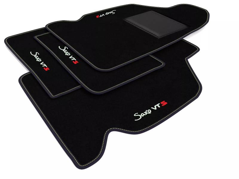 DHCarMats | Fußmatten für Citroen Saxo VTS 1996-2004 Gestickt | Autoteppiche Teppich Kompatibel | Cockpit-Innenausstattung -Satz Autofußmatten von COOKENG
