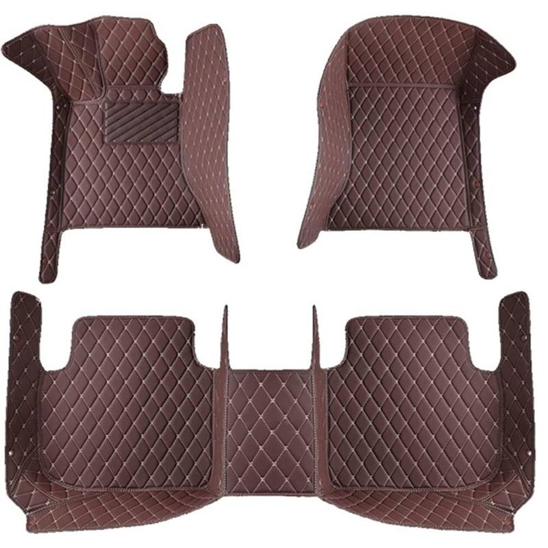 Leder Auto Fußmatten Set für B&MW X5 E70 F15 X5M F85 2000-2019, Nach Maß Vollständige Abdeckung Teppich Vorne Hinten ​wasserdichte Anti-Rutsch Bodenmatte Autoteppich ZubehöR von COOKENG