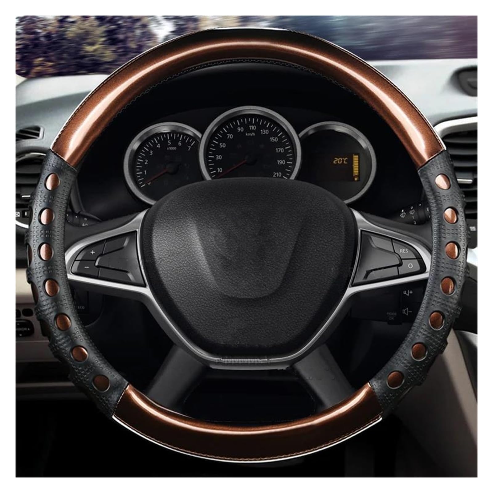 Lenkradabdeckung Auto-Lenkradabdeckung Für Dacia Für Sandero Für Stepway Für Logan Für Dokker Für Duster Für Jogger Für Spring Für Lodgy Für Bigster Lenkradschoner,Golden Lenkradabdeckung Auto-Lenkradabdeckung Für Dacia Für Sandero Für Stepway Für Logan Für Dokker Für Duster Für Jogger Für Spring Für Lodgy Für Bigster Lenkradschoner,Golden von COOKENG