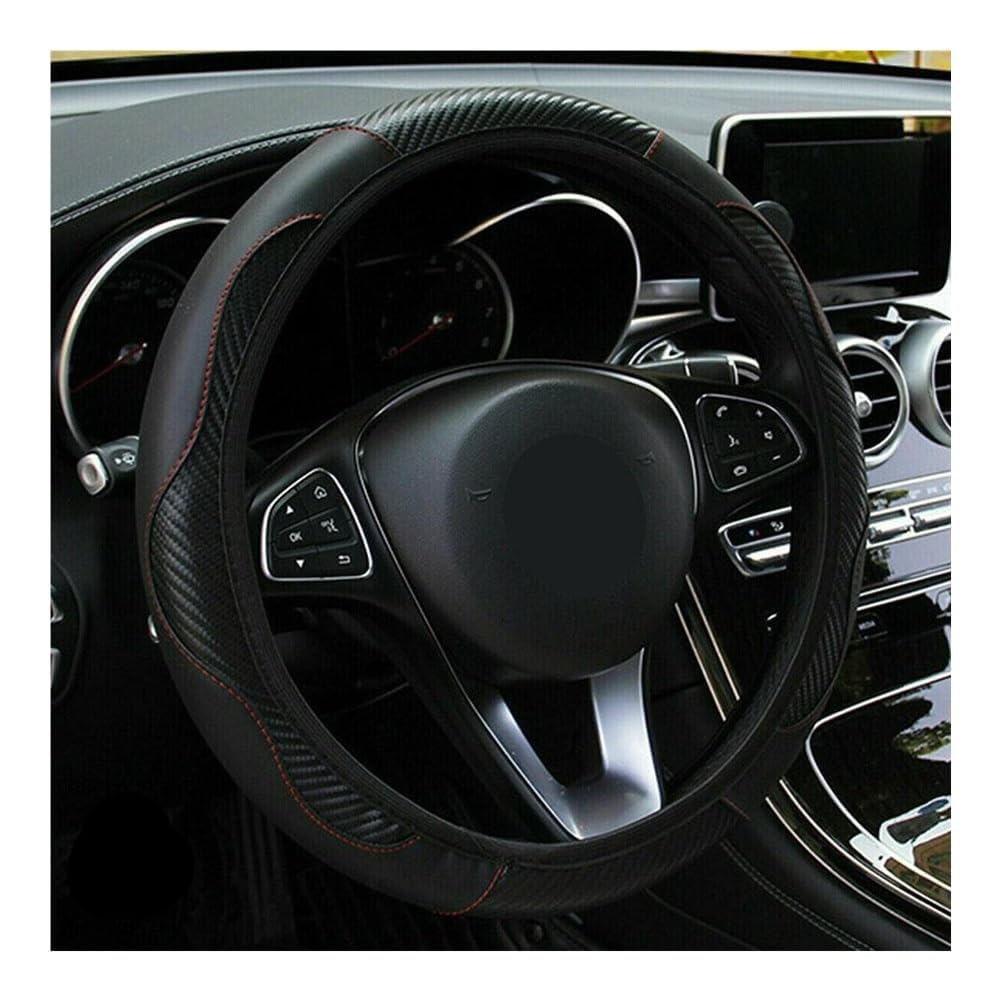 Lenkradbezug Auto Lenkrad Abdeckung PU Für Clio Für Megane 4 3 2 Für Scenic Für Duster Für Fluence Für Laguna für Kangoo Auto Decor Zubehör,Black Lenkradbezug Auto Lenkrad Abdeckung PU Für Clio Für Megane 4 3 2 Für Scenic Für Duster Für Fluence Für Laguna für Kangoo Auto Decor Zubehör,Black von COOKENG