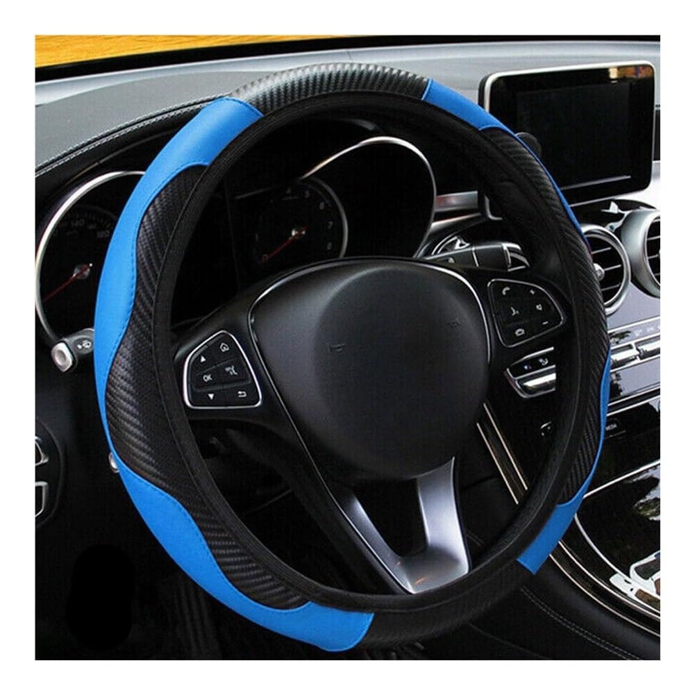Lenkradbezug Auto Lenkrad Abdeckung PU Für Clio Für Megane 4 3 2 Für Scenic Für Duster Für Fluence Für Laguna für Kangoo Auto Decor Zubehör,Blue Lenkradbezug Auto Lenkrad Abdeckung PU Für Clio Für Megane 4 3 2 Für Scenic Für Duster Für Fluence Für Laguna für Kangoo Auto Decor Zubehör,Blue von COOKENG