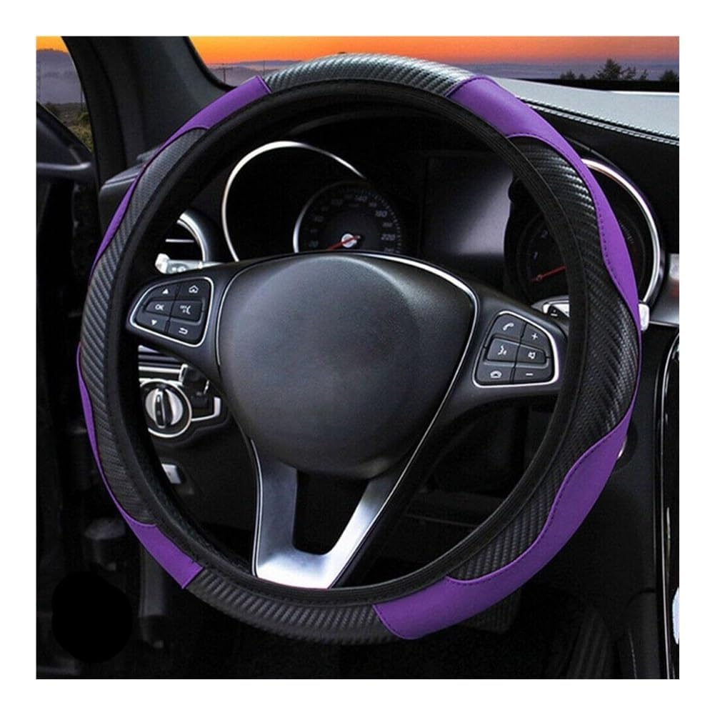 Lenkradbezug Auto Lenkrad Abdeckung PU Für Clio Für Megane 4 3 2 Für Scenic Für Duster Für Fluence Für Laguna für Kangoo Auto Decor Zubehör,Purple Lenkradbezug Auto Lenkrad Abdeckung PU Für Clio Für Megane 4 3 2 Für Scenic Für Duster Für Fluence Für Laguna für Kangoo Auto Decor Zubehör,Purple von COOKENG