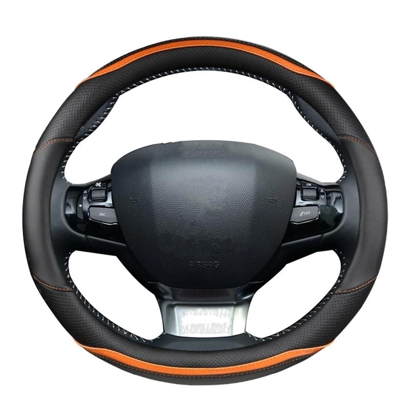 Lenkradbezug Kohlefaser + PU-Leder Für Peugeot 308 2014~2021 II III T7 T9 308 SW Auto-Lenkradabdeckung Auto-Zubehör Innenraum Lenkradbezug Leder,Orange Lenkradbezug Kohlefaser + PU-Leder Für Peugeot 308 2014~2021 II III T7 T9 308 SW Auto-Lenkradabdeckung Auto-Zubehör Innenraum Lenkradbezug Leder,Orange von COOKENG