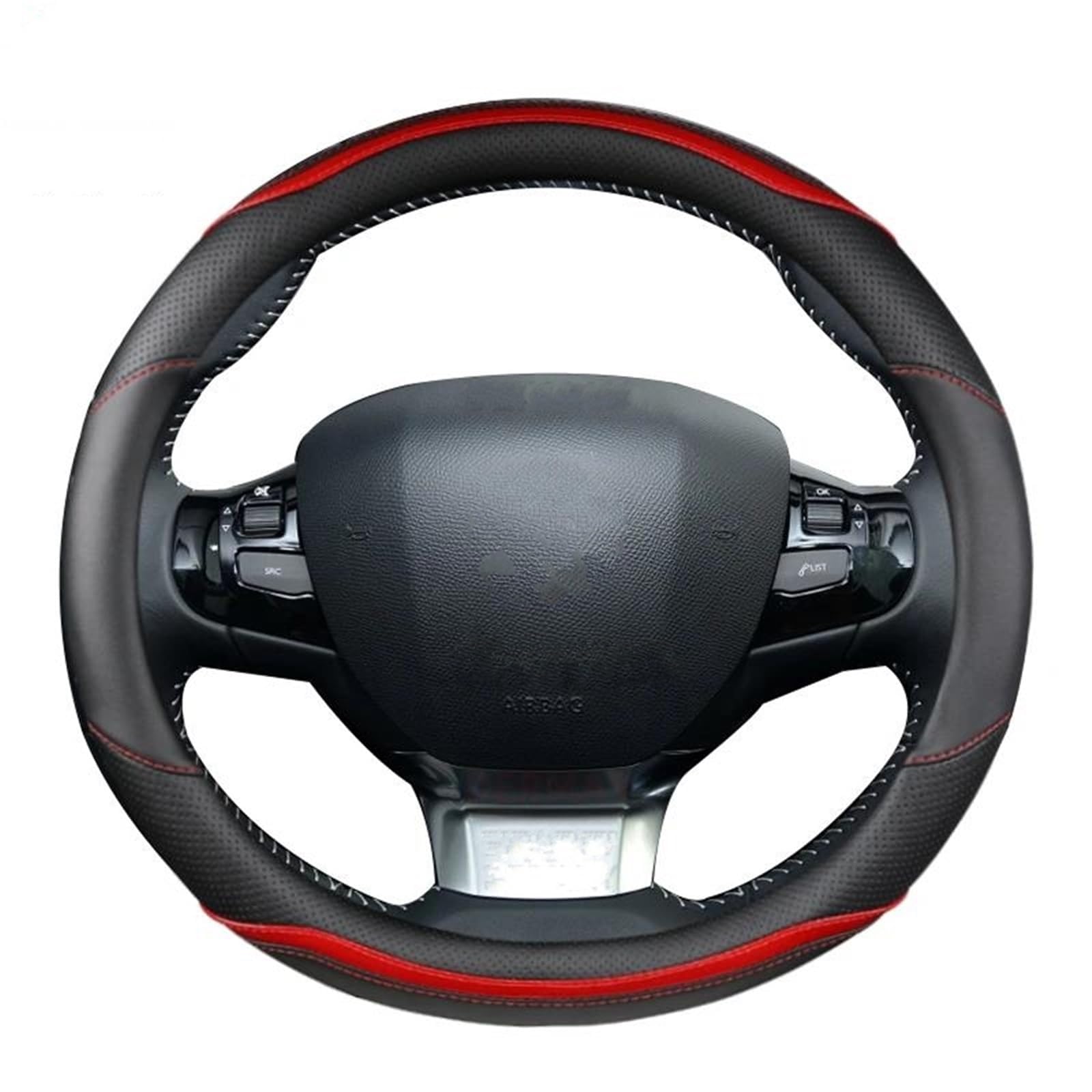 Lenkradbezug Kohlefaser + PU-Leder Für Peugeot 308 2014~2021 II III T7 T9 308 SW Auto-Lenkradabdeckung Auto-Zubehör Innenraum Lenkradbezug Leder,Rot Lenkradbezug Kohlefaser + PU-Leder Für Peugeot 308 2014~2021 II III T7 T9 308 SW Auto-Lenkradabdeckung Auto-Zubehör Innenraum Lenkradbezug Leder,Rot von COOKENG