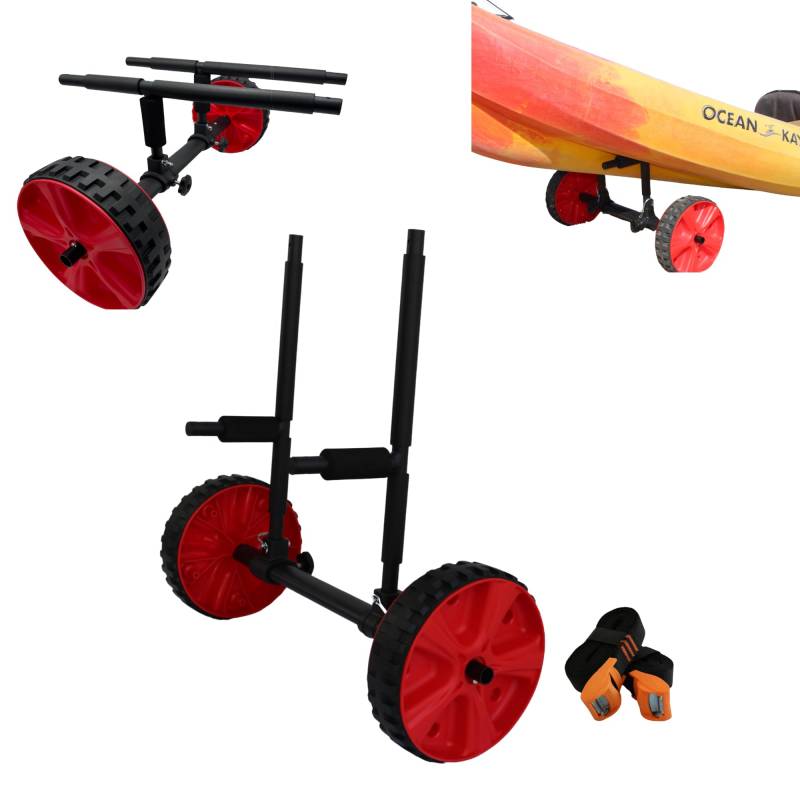 3-in-1 Kanu-Transportwagen, Multifunktionaler Verstellbarer Kanu-Transportwagen, KajakTransportwag für Kajaks, Paddelbrettern und Kleinen Booten von COR Surf