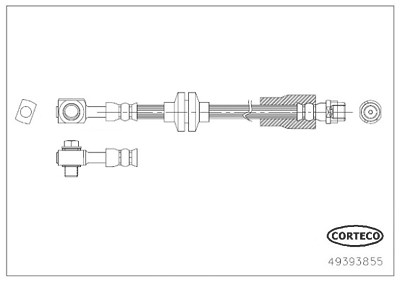 Corteco Bremsschlauch [Hersteller-Nr. 49393855] für Opel von CORTECO