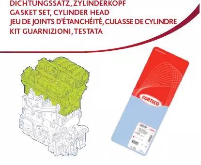 CORTECO Dichtungssatz, Zylinderkopf FIAT,PEUGEOT,CITROËN 418447P 9569752780,0197X3 von CORTECO