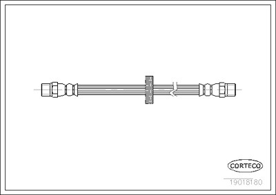 Corteco Bremsschlauch ERSTAUSRÜSTERQUALITÄT [Hersteller-Nr. 19018180] für Audi, VW von CORTECO