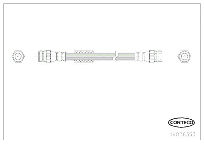 Corteco Bremsschlauch ERSTAUSRÜSTERQUALITÄT [Hersteller-Nr. 19036353] für Audi von CORTECO