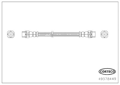 Corteco Bremsschlauch ERSTAUSRÜSTERQUALITÄT [Hersteller-Nr. 49378449] für BMW von CORTECO