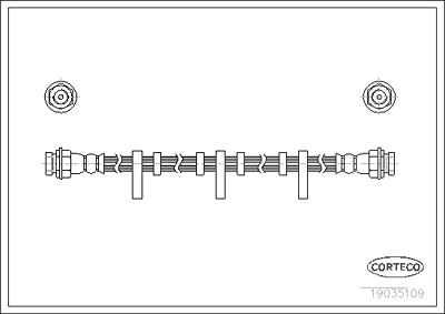 Corteco Bremsschlauch ERSTAUSRÜSTERQUALITÄT [Hersteller-Nr. 19035109] für Chrysler von CORTECO