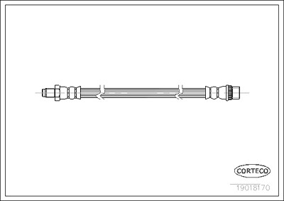 Corteco Bremsschlauch ERSTAUSRÜSTERQUALITÄT [Hersteller-Nr. 19018170] für Renault von CORTECO