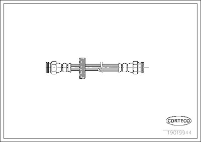 Corteco Bremsschlauch ERSTAUSRÜSTERQUALITÄT [Hersteller-Nr. 19019944] für Fiat von CORTECO