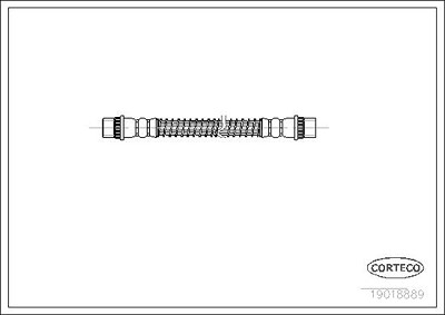 Corteco Bremsschlauch Hinterachse ERSTAUSRÜSTERQUALITÄT [Hersteller-Nr. 19018889] für Citroën, Peugeot von CORTECO