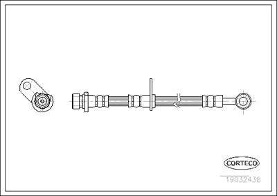 Corteco Bremsschlauch ERSTAUSRÜSTERQUALITÄT [Hersteller-Nr. 19032438] für Honda von CORTECO