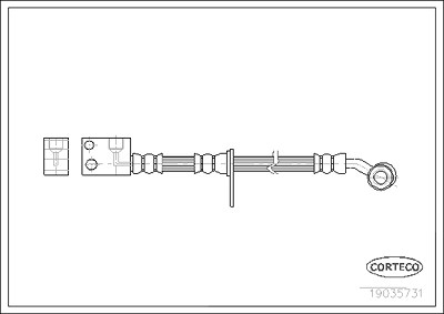 Corteco Bremsschlauch ERSTAUSRÜSTERQUALITÄT [Hersteller-Nr. 19035731] für Honda von CORTECO