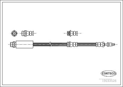 Corteco Bremsschlauch ERSTAUSRÜSTERQUALITÄT [Hersteller-Nr. 19033528] für Mazda von CORTECO