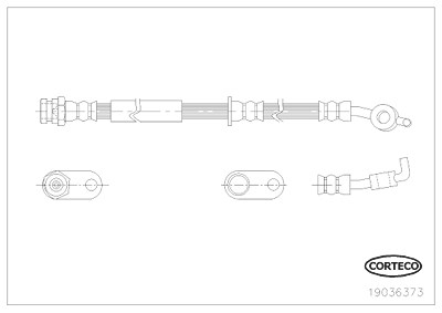 Corteco Bremsschlauch ERSTAUSRÜSTERQUALITÄT [Hersteller-Nr. 19036373] für Mazda von CORTECO