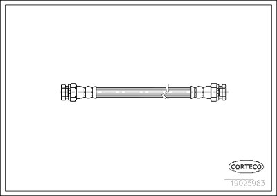 Corteco Bremsschlauch ERSTAUSRÜSTERQUALITÄT [Hersteller-Nr. 19025983] für Mazda von CORTECO