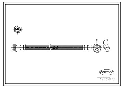 Corteco Bremsschlauch ERSTAUSRÜSTERQUALITÄT [Hersteller-Nr. 19035072] für Mazda von CORTECO
