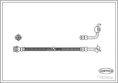 Corteco Bremsschlauch ERSTAUSRÜSTERQUALITÄT [Hersteller-Nr. 19035081] für Mazda von CORTECO