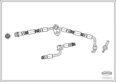 Corteco Bremsschlauch ERSTAUSRÜSTERQUALITÄT [Hersteller-Nr. 19033600] für Mazda von CORTECO