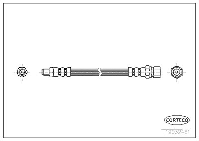 Corteco Bremsschlauch ERSTAUSRÜSTERQUALITÄT [Hersteller-Nr. 19032481] für Mercedes-Benz von CORTECO