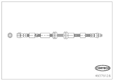 Corteco Bremsschlauch ERSTAUSRÜSTERQUALITÄT [Hersteller-Nr. 49379128] für Mercedes-Benz von CORTECO