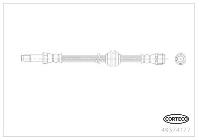 Corteco Bremsschlauch ERSTAUSRÜSTERQUALITÄT [Hersteller-Nr. 49374177] für Mercedes-Benz von CORTECO
