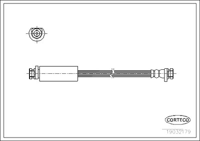 Corteco Bremsschlauch ERSTAUSRÜSTERQUALITÄT [Hersteller-Nr. 19032179] für Mg, Rover von CORTECO